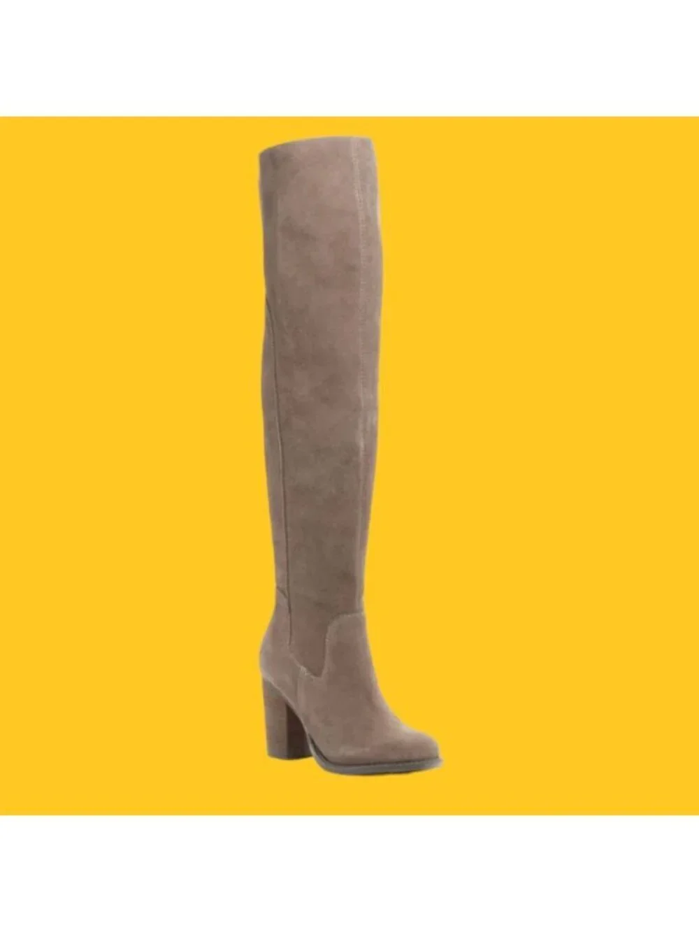 Kelsi Dagger Brooklyn Loganos Oil Cow Suede Over-The-Knee Boots Warn Grey 7M
